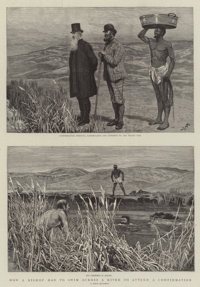 Jak biskup musel přeplavat řeku, aby se zúčastnil biřmování od Joseph Nash