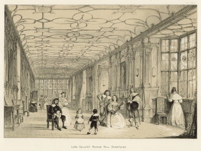Long Gallery, Haddon Hall, Derbyshire od Joseph Nash
