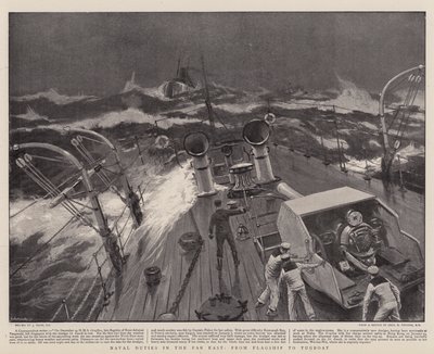 Námořní povinnosti na Dálném východě, od vlajkové lodi po remorkér od Joseph Nash
