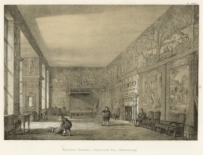 Presence Chamber, Hardwicke Hall, Derbyshire od Joseph Nash