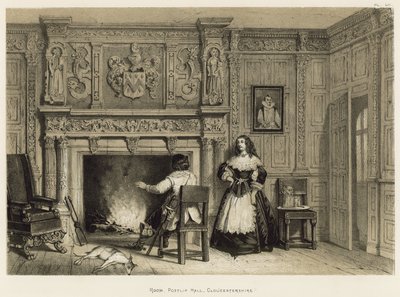 Místnost, Postlip Hall, Gloucestershire od Joseph Nash