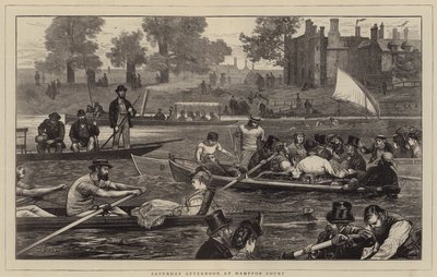 Sobotní odpoledne v Hampton Court od Joseph Nash