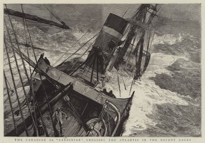 Kanadský SS Sardinian překračující Atlantik v Nedávných vichřicích od Joseph Nash