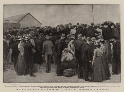 Exodus z Johannesburgu, scéna na Braamfontein Terminus od Joseph Nash