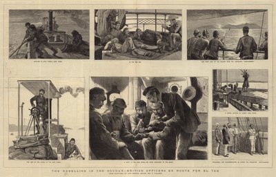 Povstání v Súdanu, britští důstojníci na cestě k El Teb od Joseph Nash