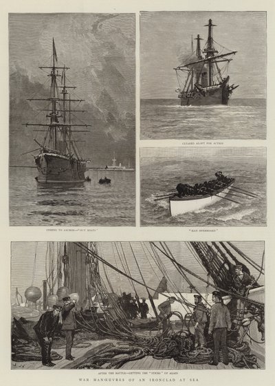 Válečné manévry Ironclad na moři od Joseph Nash