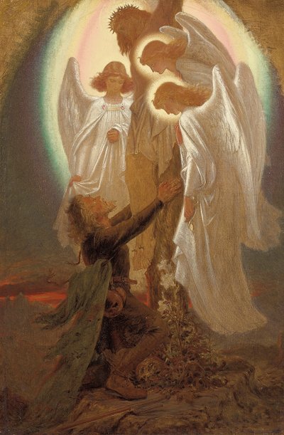 Křesťan u paty kříže, od Joseph Noel Paton