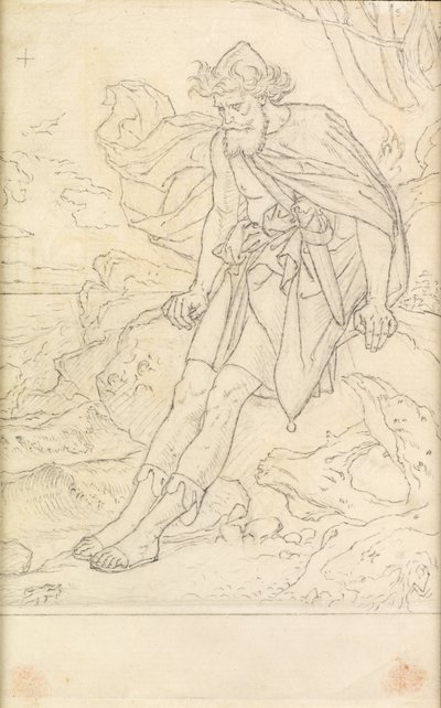 Odysseus na Ogygii od Joseph Noel Paton