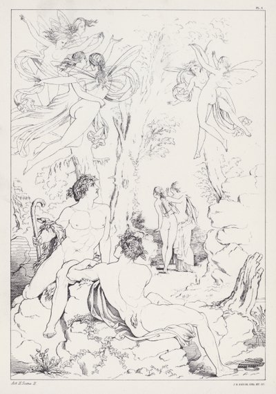 Shelleys Prometheus Unbound, Act II, Scéna 2 od Joseph Noel after Paton
