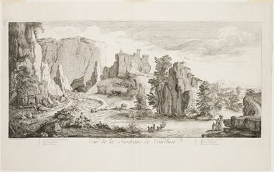 Veue de la Fontaine de Vaucluse od Joseph Parrocel