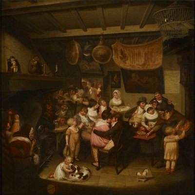 Eccles Wakes: Interiér Ale-House (olej na plátně) od Joseph Parry