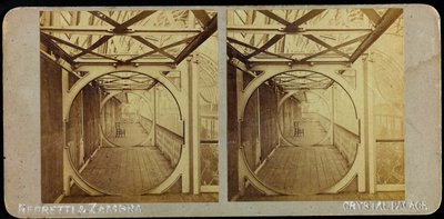 Teleskopická galerie, Crystal Palace; Stereoskopická fotografie od Joseph Paxton