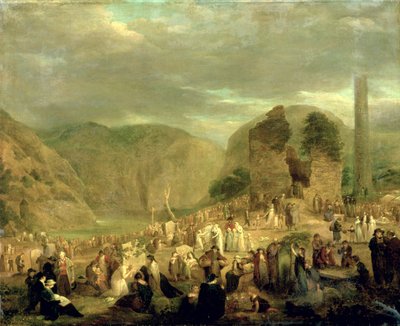 Den všech duší na hřbitově v Glendalough od Joseph Peacock