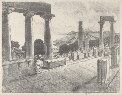Aegina, Černý les od Joseph Pennell