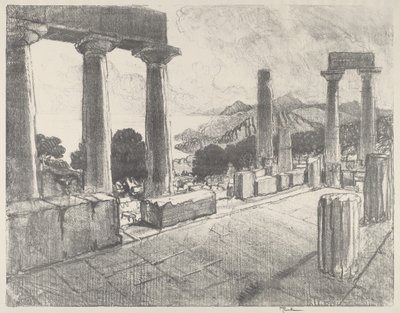 Aegina, Černý les od Joseph Pennell