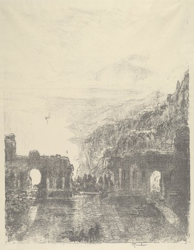 Aetna nad Taorminou od Joseph Pennell