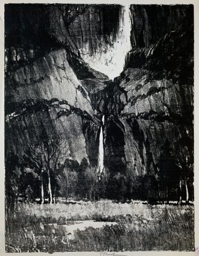 Na úpatí vodopádu, od Josepha Pennella (1857-1926), rytina od Joseph Pennell