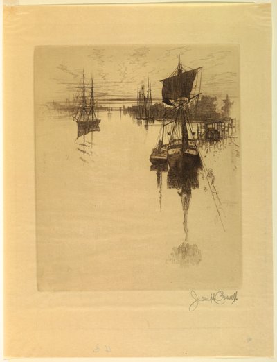Pod mostem Chestnut Street Bridge od Joseph Pennell