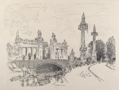 Most v Charlottenburgu, 1921. od Joseph Pennell
