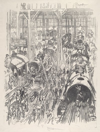 Stavební motory pro spojence, 1917. od Joseph Pennell