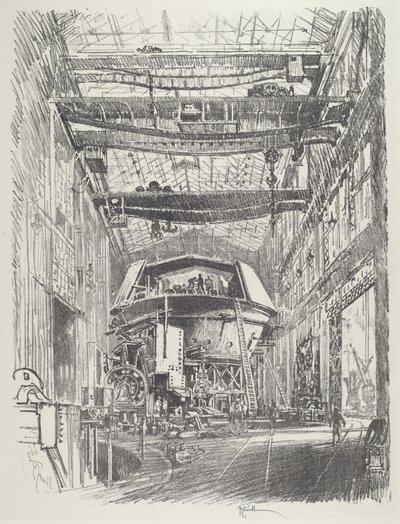 Stavba Velké věže, 1916. od Joseph Pennell