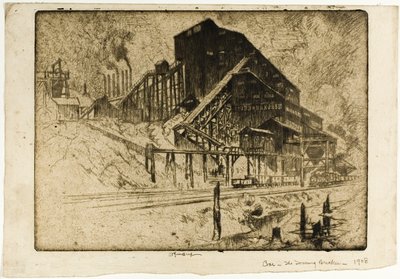 Uhlí — The Towering Breaker od Joseph Pennell