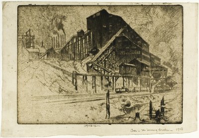 Uhlí — The Towering Breaker od Joseph Pennell
