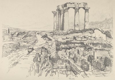 Korint, směrem k zálivu, 1913. od Joseph Pennell