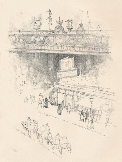 Roh Villiers Street, Charing Cross, 1896 od Joseph Pennell