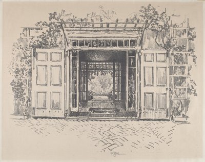Doorway, Wyck, 1912. od Joseph Pennell