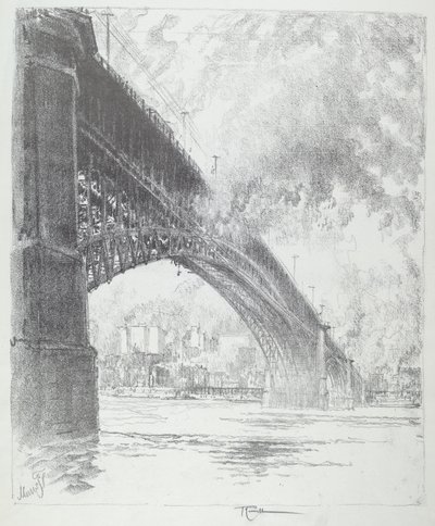 Eads Bridge, St. Louis od Joseph Pennell
