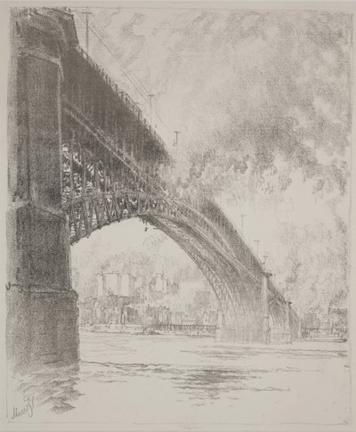 East Bridge, St Louis od Joseph Pennell