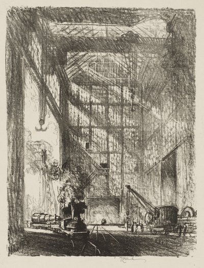 English War Work: Bringing in the Gun od Joseph Pennell