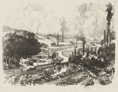 Anglické válečné dílo: Munition Works od Joseph Pennell