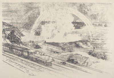 Falls Station, Niagara, 1910. od Joseph Pennell