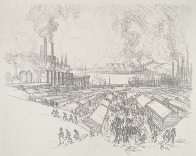Pět hodin, 1916. od Joseph Pennell