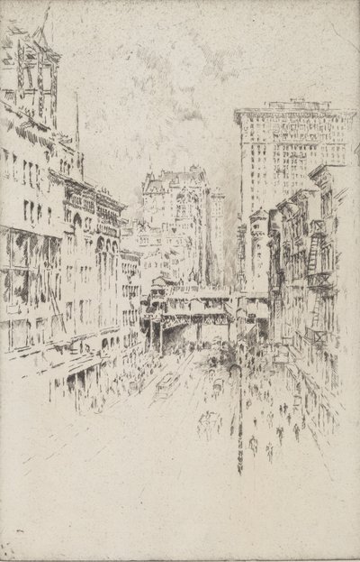 Čtyřicátá druhá ulice, 1904. od Joseph Pennell