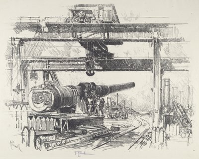 Zkoušení zbraní, 1916. od Joseph Pennell