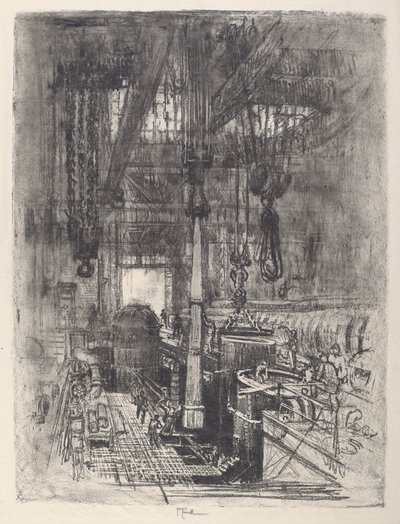 Gun Pit, č.II od Joseph Pennell
