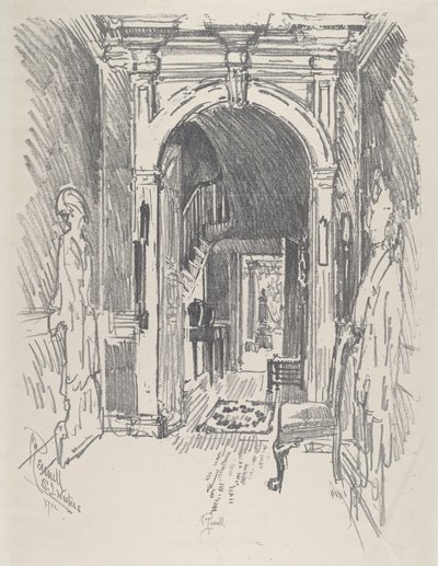 Chodba u Dr. Wistera, 1912. od Joseph Pennell