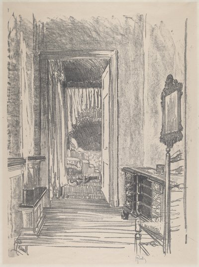 Chodba do ložnice, Stenton, 1912. od Joseph Pennell
