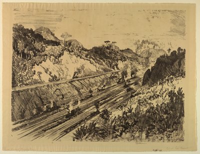 V Cut v Las Cascadas od Joseph Pennell