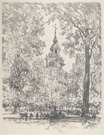 Náměstí nezávislosti a Státní dům, 1912. od Joseph Pennell