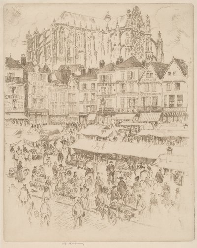 Místo, Beauvais od Joseph Pennell