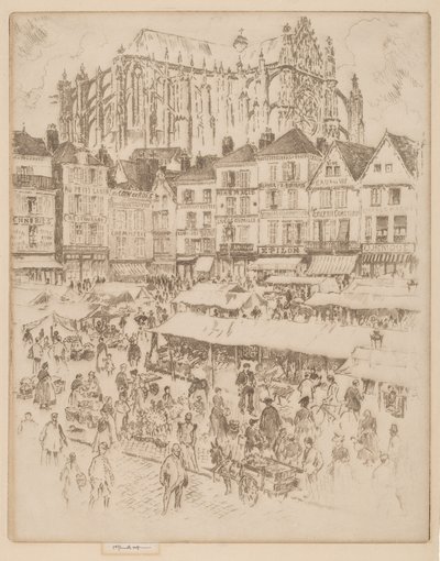 Místo, Beauvais od Joseph Pennell