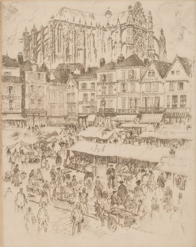 Místo, Beauvais, 1907. od Joseph Pennell