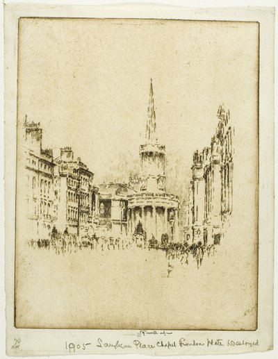 Kaple Langham Place od Joseph Pennell