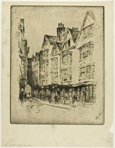 Last of Old London, Cloth Fair od Joseph Pennell