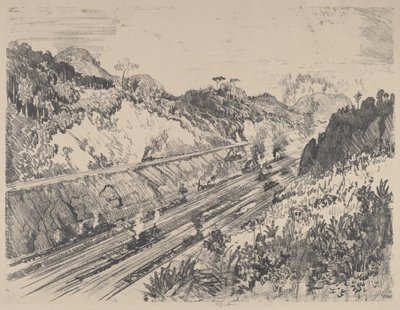 Pohled nahoru na řez z Bas Obispo, 1912. od Joseph Pennell