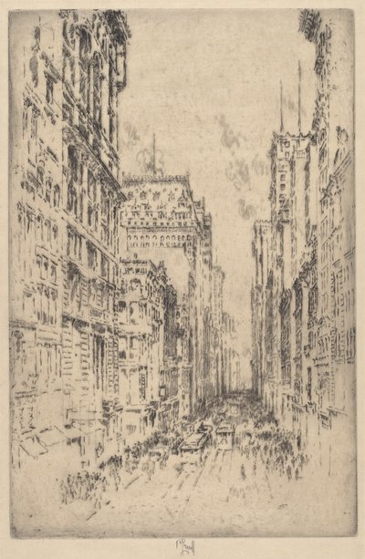 Dolní Broadway od Joseph Pennell